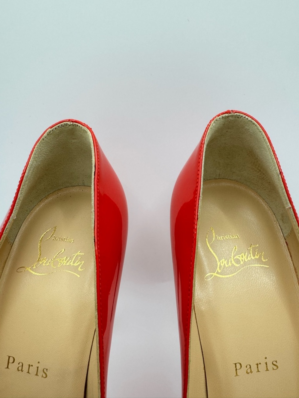 Christian Louboutin Kate 100 Patent Leather Red Pump Size 36 Excellent - Picture 3 of 9